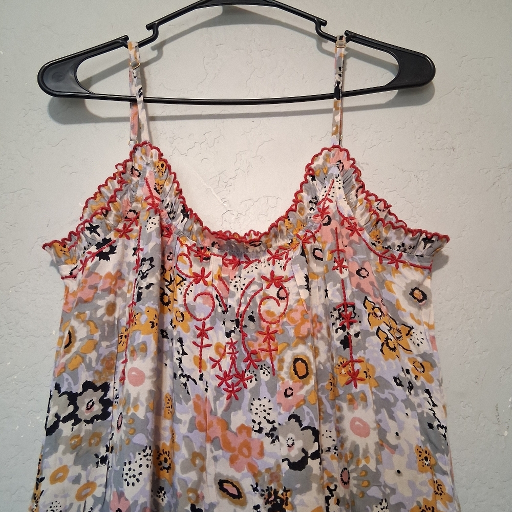 Natural Life Floral Embroidered Harley Sundress Bohemian Hippie Femenine SzXS/S - Picture 4 of 16